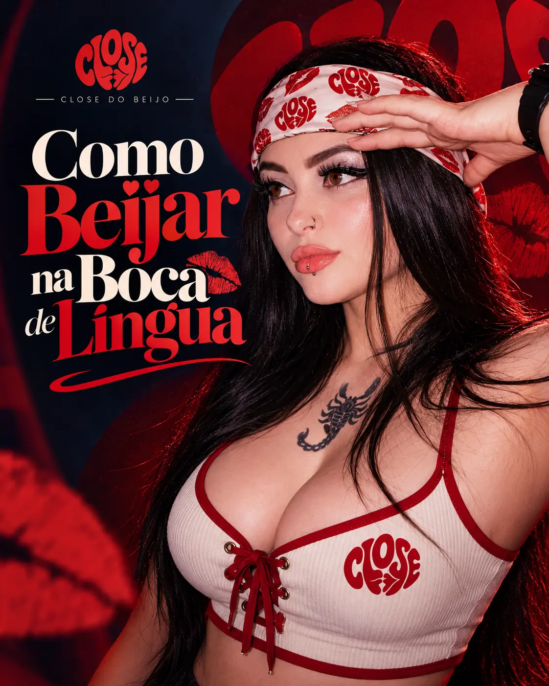 Capa do curso Como Beijar na Boca de Língua